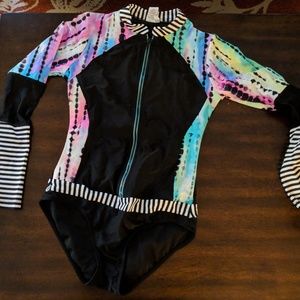 Unique! Bathing suit tie dye large long sleeve